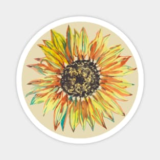 Big beautiful watercolor sunflower Magnet